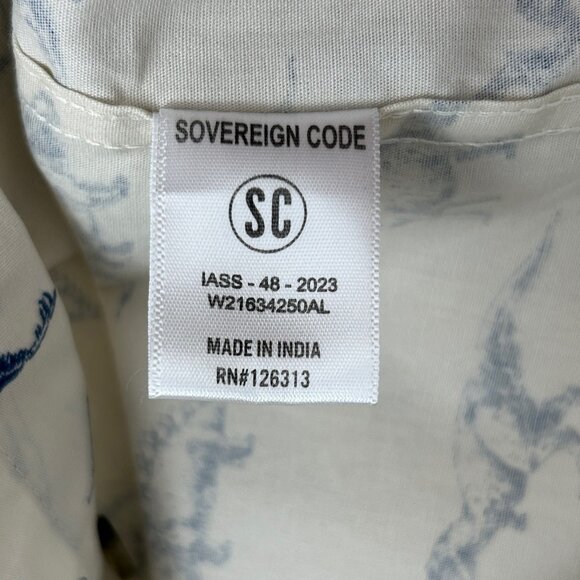 Sovereign Code Dinosaur Print Cotton Button Down Short Sleeve Shirt NWT (7) - Picture 12 of 14